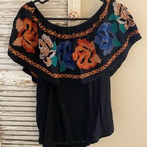 Free people floral off the shoulder top